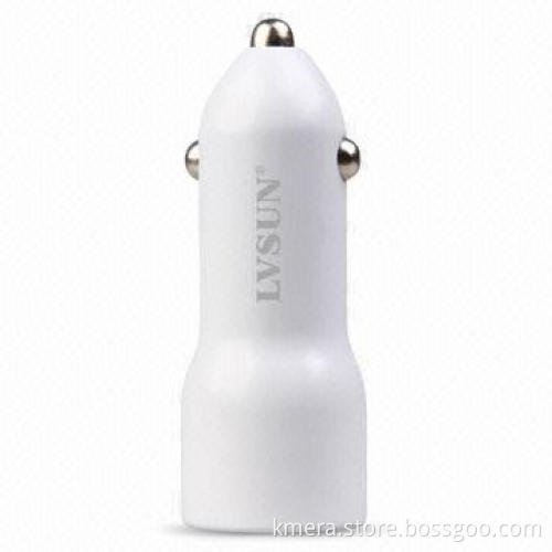 Universal Dual USB Car Charger, 5V/2A, Mini Dual USB Port Car Charger, Light